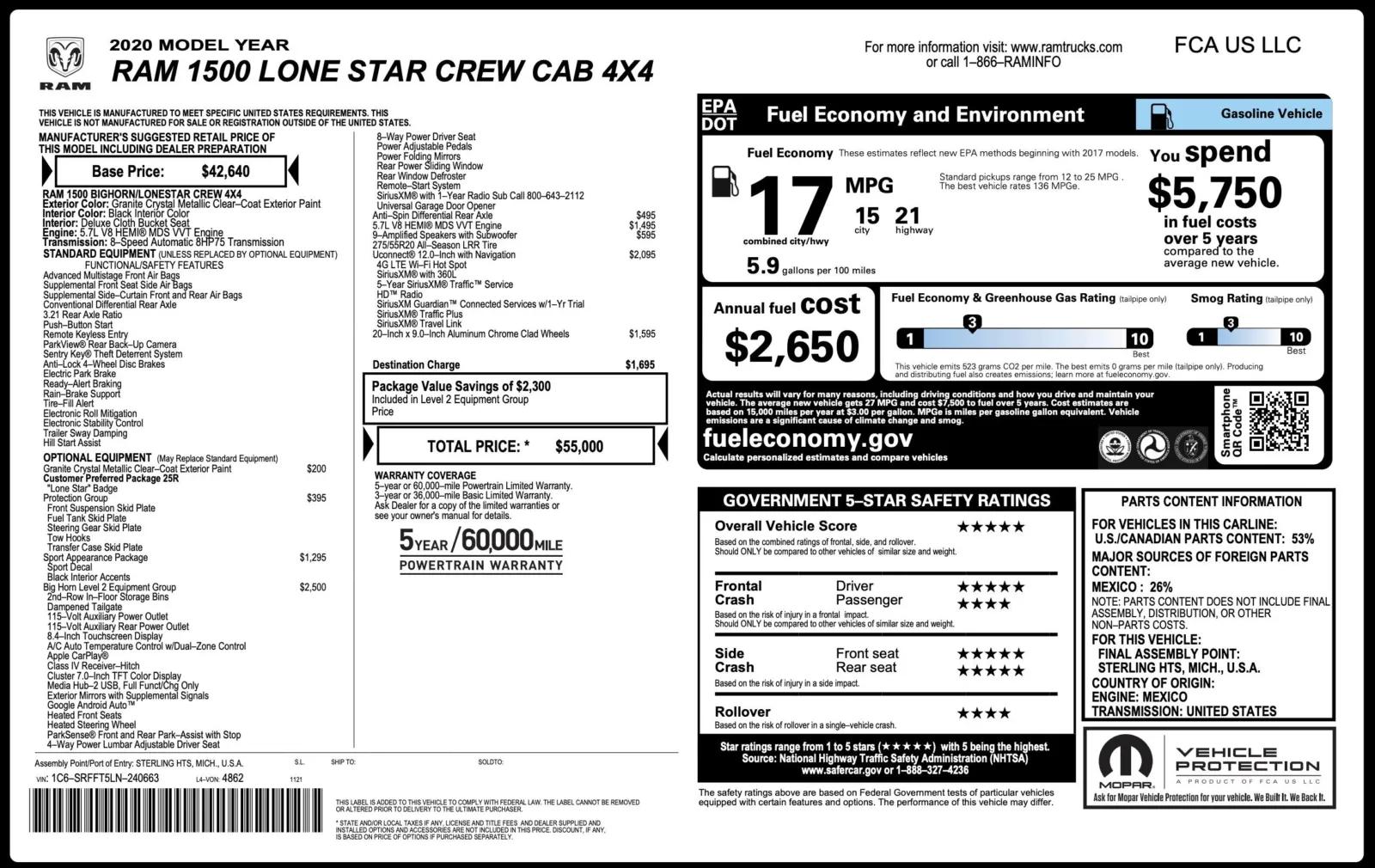 ram ram 1500 pickup 2020 1C6SRFFT5LN240663 image ram ram 1500 pickup 2020 1C6SRFFT5LN240663 image